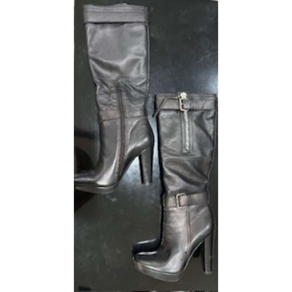 Carlos Santana Leather High Heel Boots